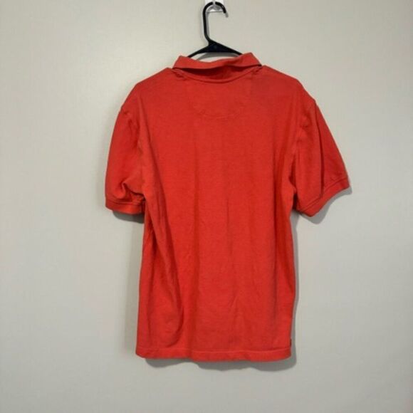 USED Men's IZOD Short Sleeve Polo Shirt Color Red/Pink Size Medium - Picture 2 of 2